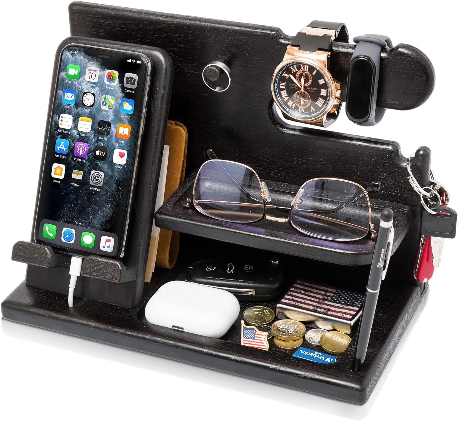 phone docking station nightstand organizer